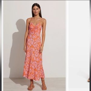 Faithfull the brand Shayna Midi Dress Paraiso Floral Print size S